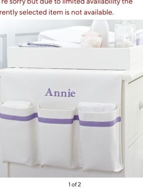 New! Pottery Barn Lavender Harper Changing Table Storage Runner